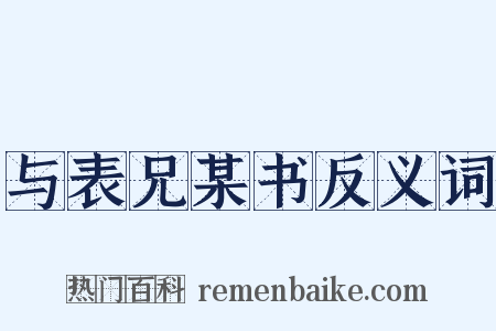 与表兄某书反义词是什么意思的图片